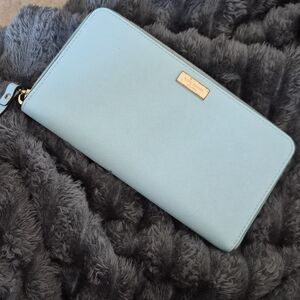 Kate Spade Staci Large Continental Wallet Blue Saffiano Leather